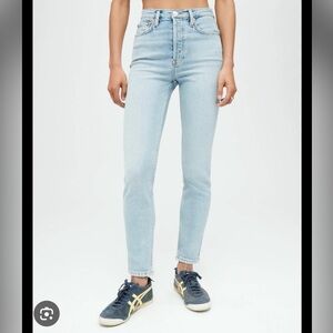 Re/Done 90s High Rise Ankle Crop Jeans, size 28